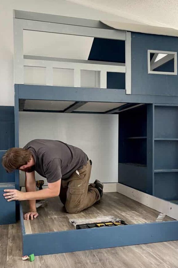 Putting together and placing the bunk bed in the room | Everyday She Moms