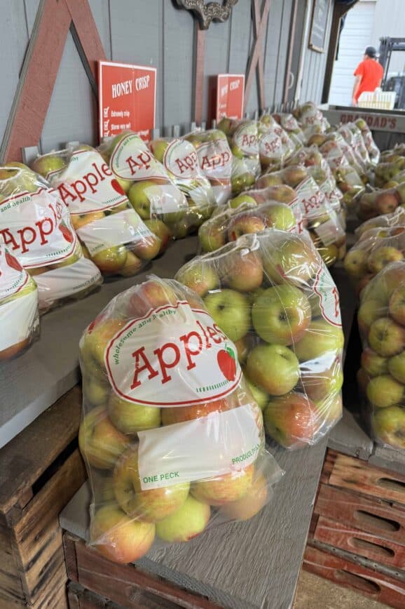 Bags of Apples at Grandads Apples N Such in Hendersonville, NC