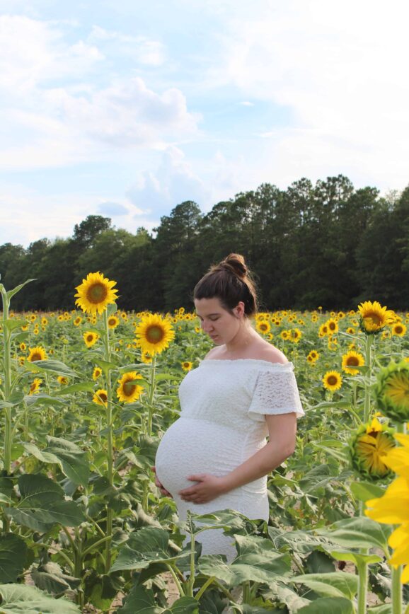 Sunflower Field Maternity Photoshoot | Everyday She Moms