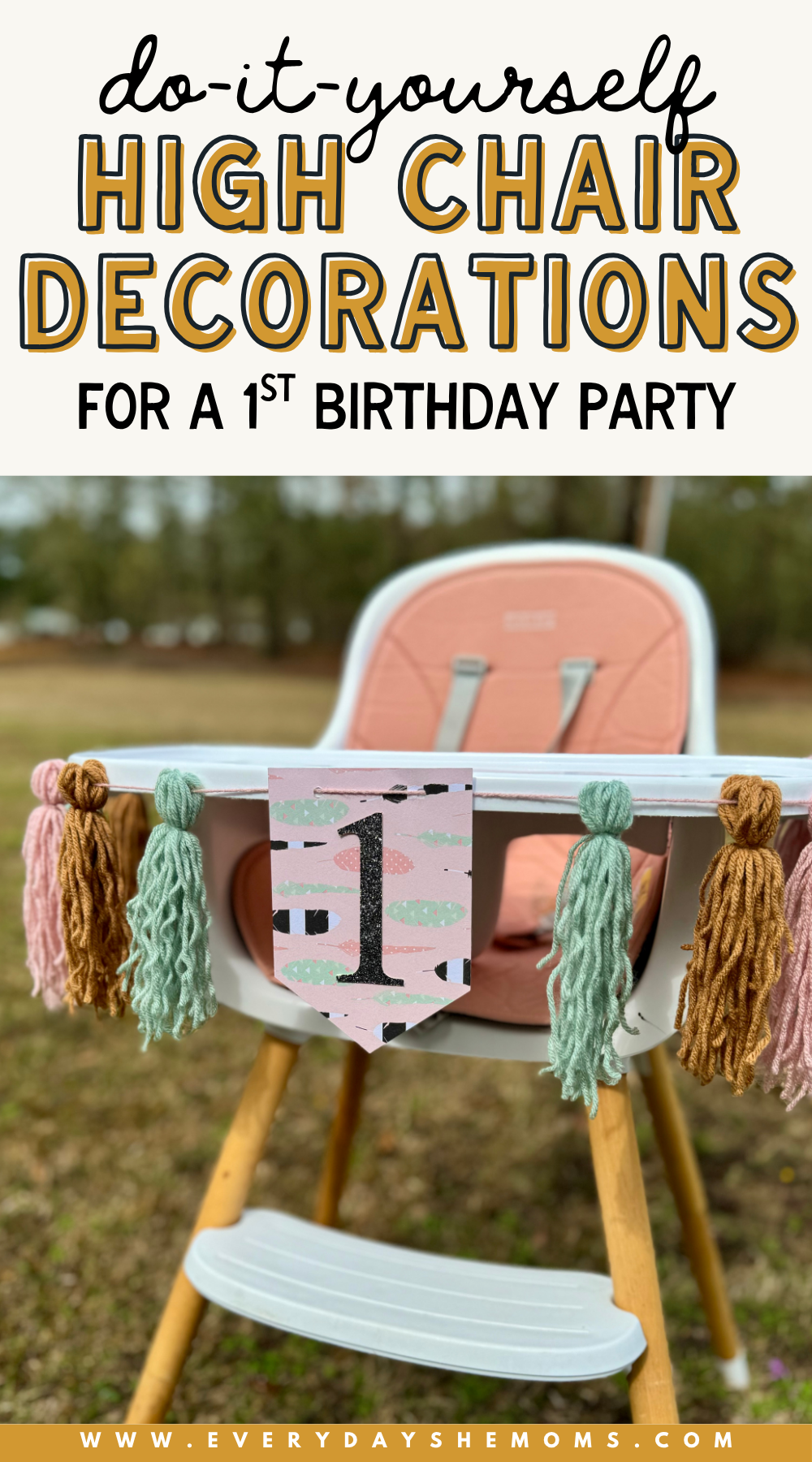 DIY High Chair Banner for Baby’s 1st Birthday